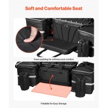VEVOR 54L ATV UTV Hinten Lagerung Tasche Hecktasche Aufbewahrungstasche Schwarz