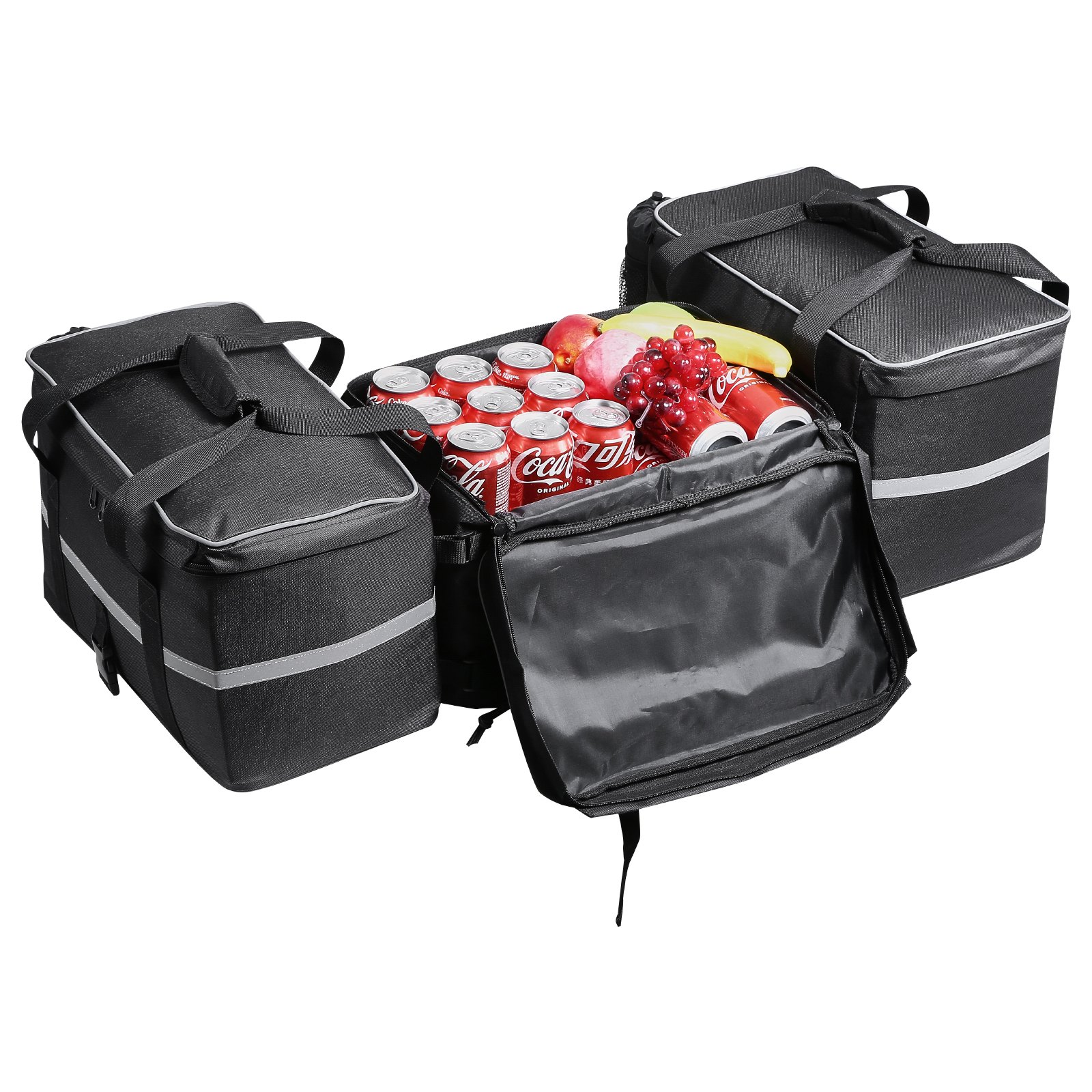 VEVOR ATV Heckaufbewahrungstasche Hecktasche Heckfrachttasche aus 600D Oxford-Stoff (54 L) mit 16 L Kühl-Isoliertasche, Rücksitz-Ausrüstungstasche, passend für die meisten ATVs UTVs