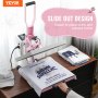 VEVOR Hitzepresse Transferpresse 38x38cm Ausziehbare Presse T-Shirts Rosa