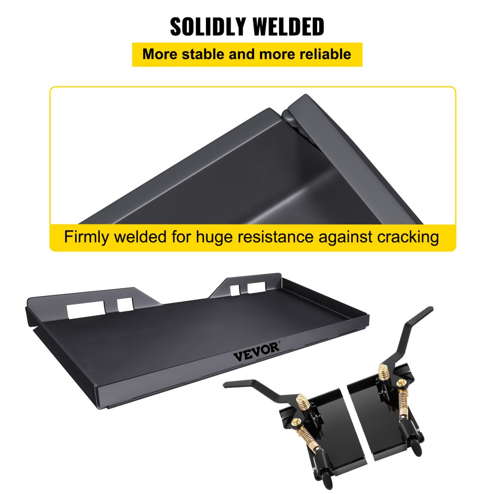 VEVOR Compact Loader Attachment 3/8 Inch Compact Loader Quick Mount Plate 85 lb Compact Loader Attachment 18.5 Inch Height Quick Mount Compact Loader Attachments for Buckets, Plows, Forks