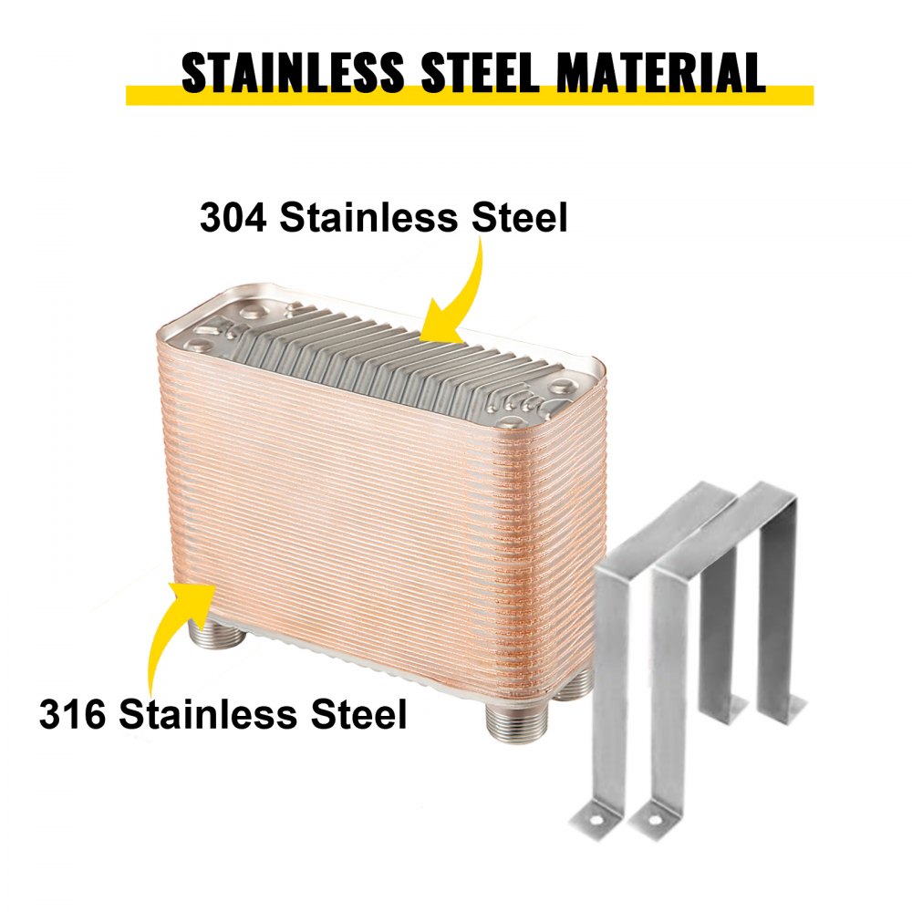 Edelstahl Plattenwärmetauscher B3-12a-50 110kw Ohne Dämmschale Solartauscher