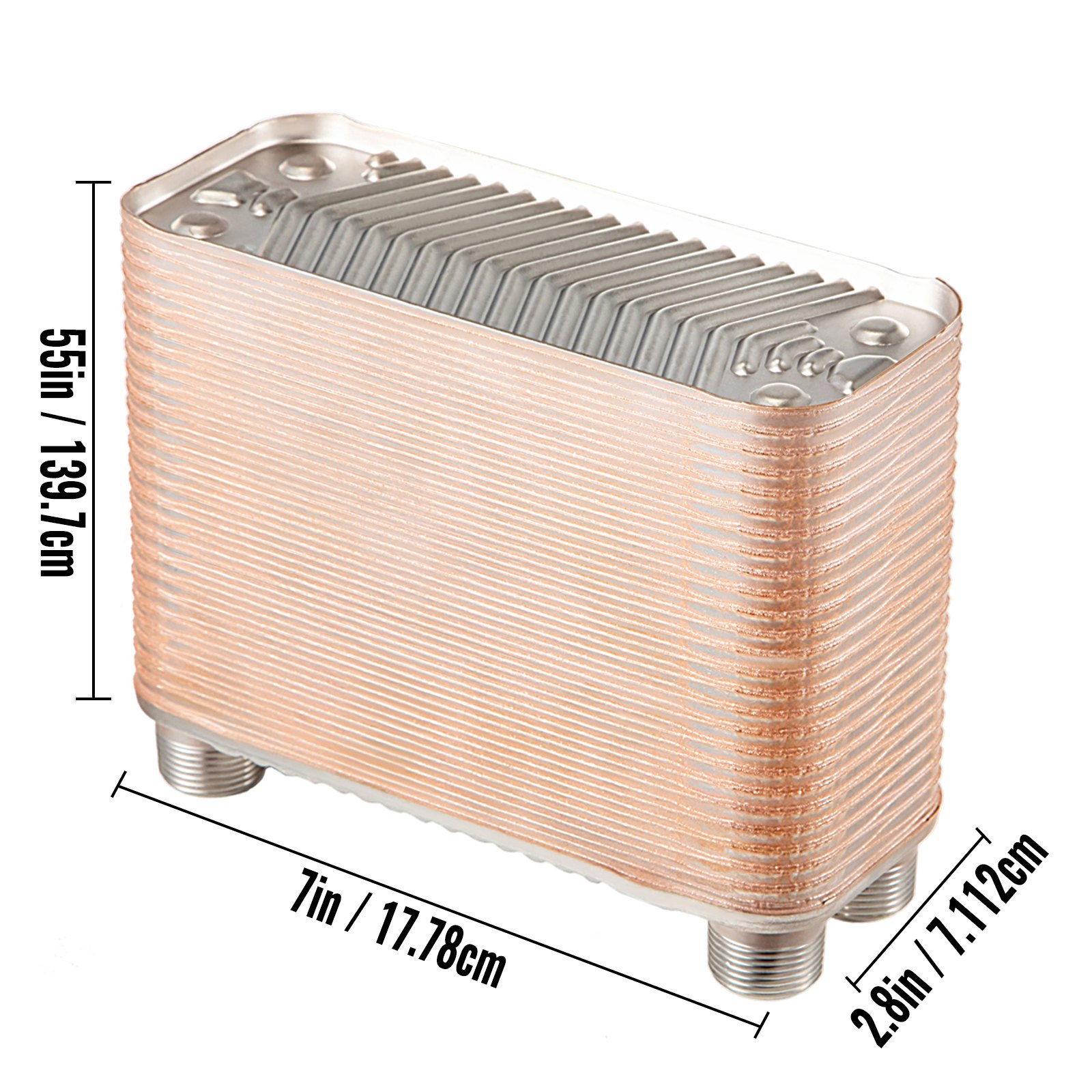 Edelstahl Plattenwärmetauscher B3-12a-50 110kw Ohne Dämmschale Solartauscher