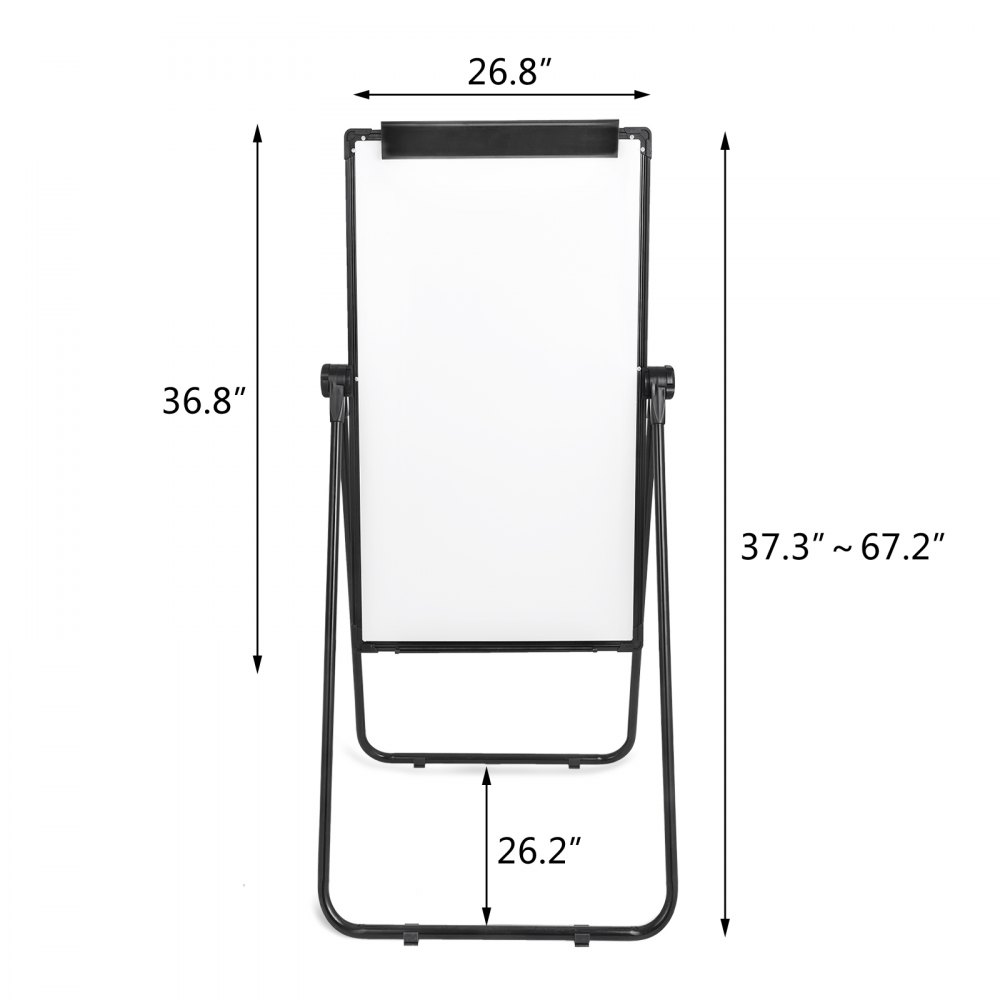 91x61cm Flipchart Whiteboard Magnettafel Höhenverstellbar U-ständ Doppelseitig