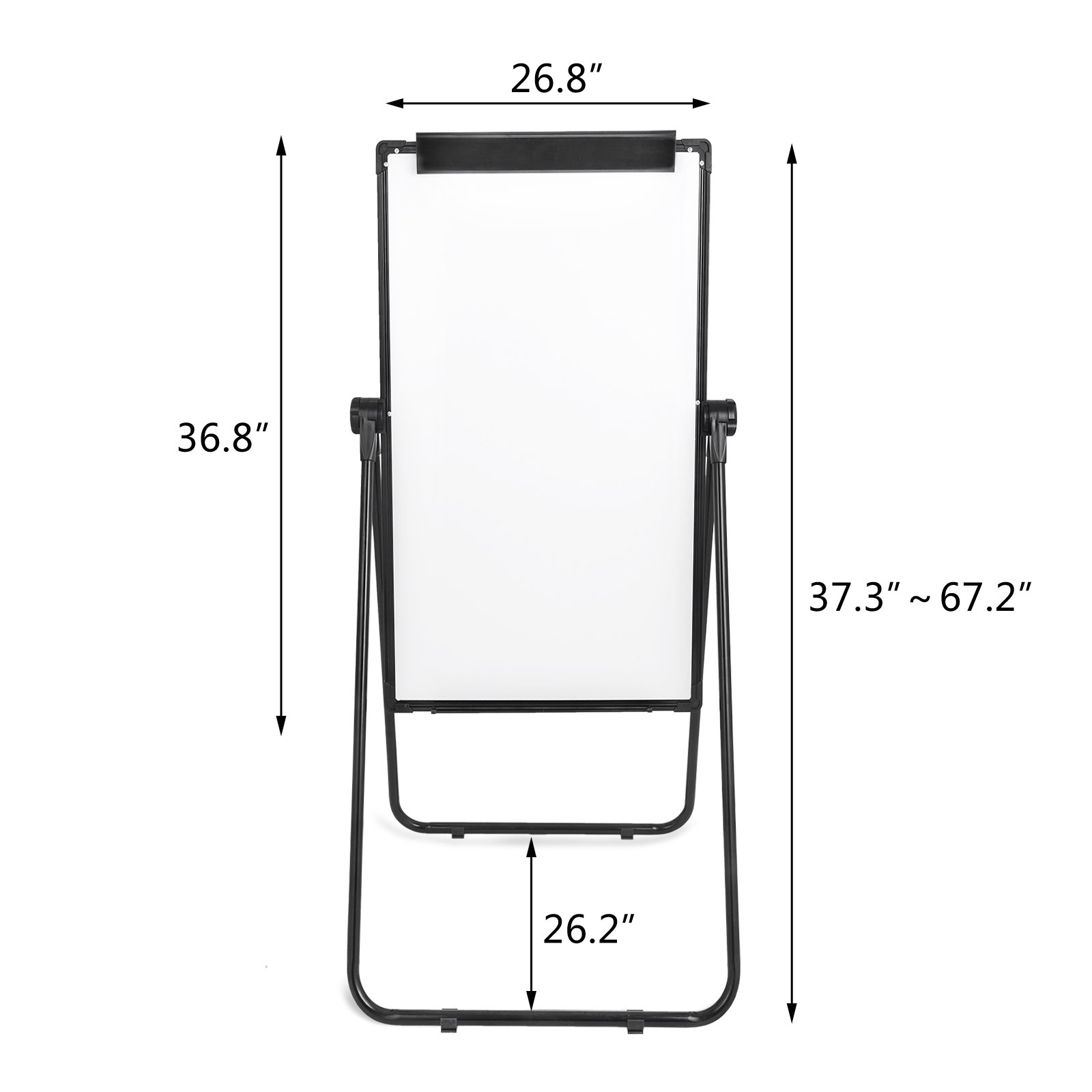 91x61cm Flipchart Whiteboard Magnettafel Höhenverstellbar U-ständ Doppelseitig