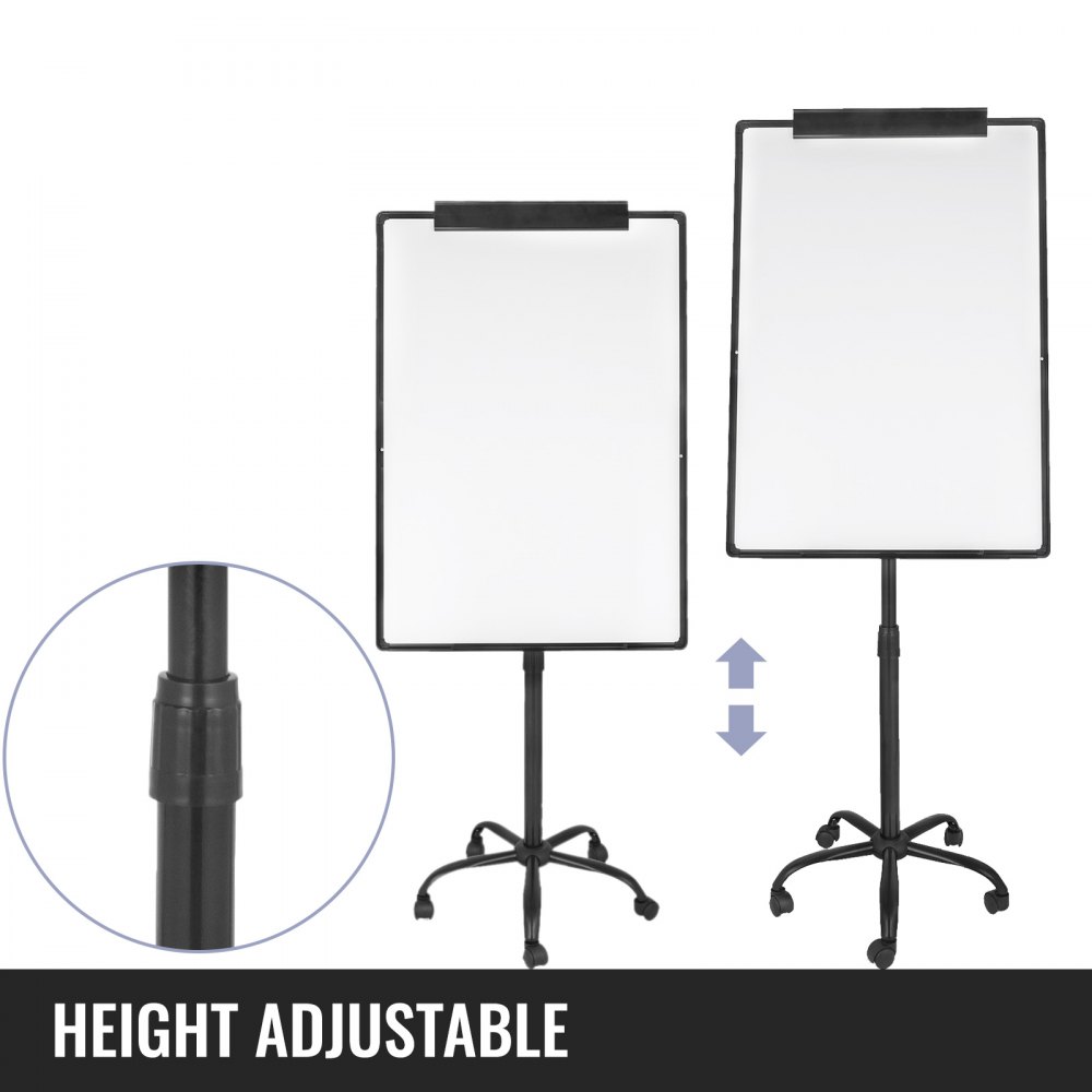 70x100cm Flipchart Whiteboard Magnettafel Höhenverstellbar Mobiler Stand