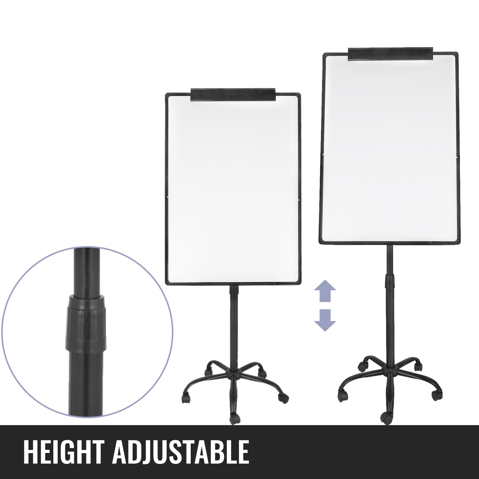 70x100cm Flipchart Whiteboard Magnettafel Höhenverstellbar Mobiler Stand