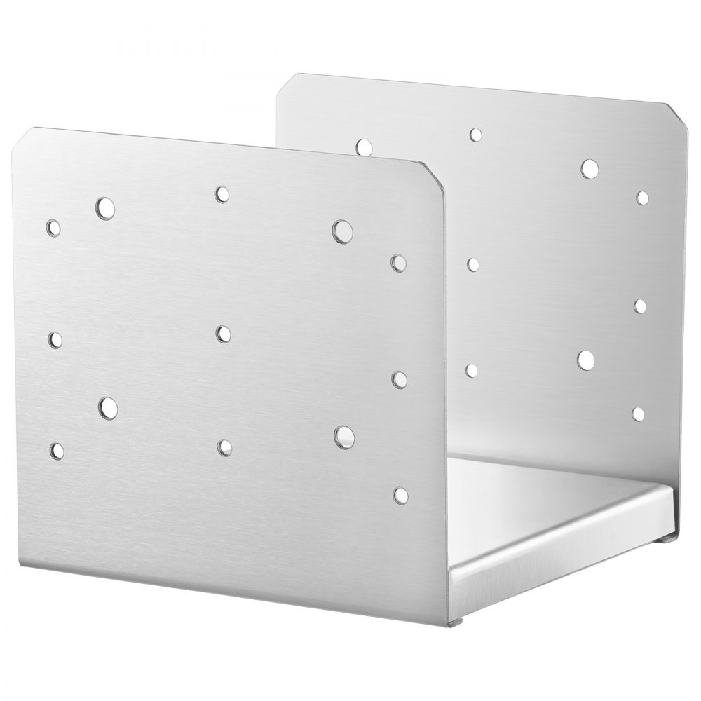 VEVOR Aufschraubhülse 190 x 200 x 180 mm U Pfostenträger aus Edelstahl mit Sprühbeschichtung Pfostenschuh mit vorgefertigten Schraubenlöchern Pfosten Ideal für Pergolen Verandageländern