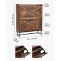 VEVOR Schuhschrank mit 2 Klappen & Kippschutz, platzsparender Schuhkipper, freistehender Schuhregal-Organizer für den Eingang Flur Wohnzimmer Veranda, Vintage Schuhregal 800x240x973mm Braun