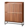 VEVOR Schuhschrank mit 2 Klappen, platzsparender Schuhkipper & Kippschutz, freistehender Schuhregal-Organizer für den Eingang Flur Wohnzimmer Veranda, Schuhregal 80 x 24 x 100 cm Braun