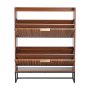 VEVOR Schuhschrank mit 2 Klappen, platzsparender Schuhkipper & Kippschutz, freistehender Schuhregal-Organizer für den Eingang Flur Wohnzimmer Veranda, Schuhregal 80 x 24 x 100 cm Braun