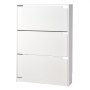 VEVOR Schuhschrank mit 3 Klappen, platzsparender Schuhkipper, freistehender Schuhregal-Organizer für den Eingang Flur Wohnzimmer Veranda, modernes Schuhregal 800 x 220 x 1165 mm Weiß