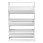 VEVOR Schuhschrank mit 3 Klappen, platzsparender Schuhkipper, freistehender Schuhregal-Organizer für den Eingang Flur Wohnzimmer Veranda, modernes Schuhregal 800 x 220 x 1165 mm Weiß