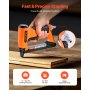 VEVOR Druckluftnagler, Drucklufttacker für Feindrahtklammern der Serie 50, 12,8 mm Krone, 6-16 mm Länge, max. 110 Stk. Druckluft Nagelpistole für Polsterarbeiten, Holzarbeiten, Heimwerkerprojekte