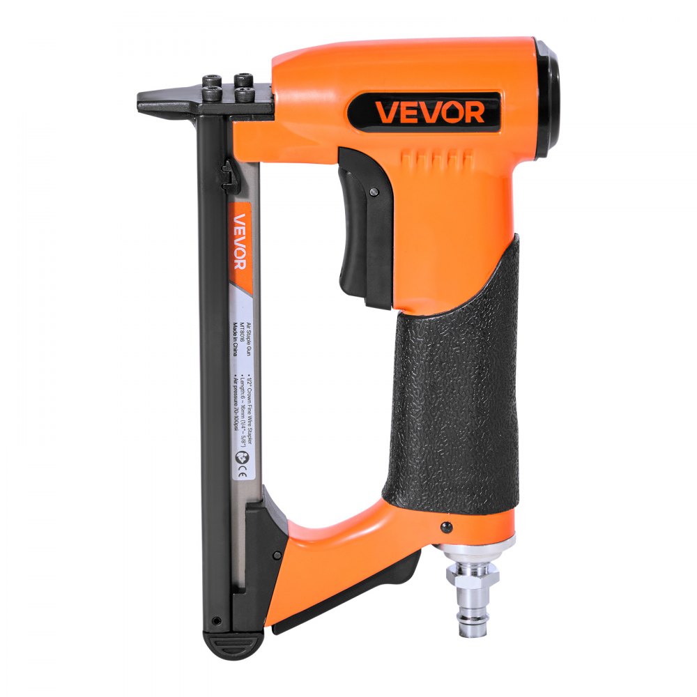 VEVOR Druckluft-Tacker, Druckluftnagler für Feindrahtklammern der Serie 80, 12,8 mm Krone, 6-16 mm Länge, max. 150 Stk. Ladekapazität, für Polsterarbeiten, Holzarbeiten, Heimwerkerprojekte
