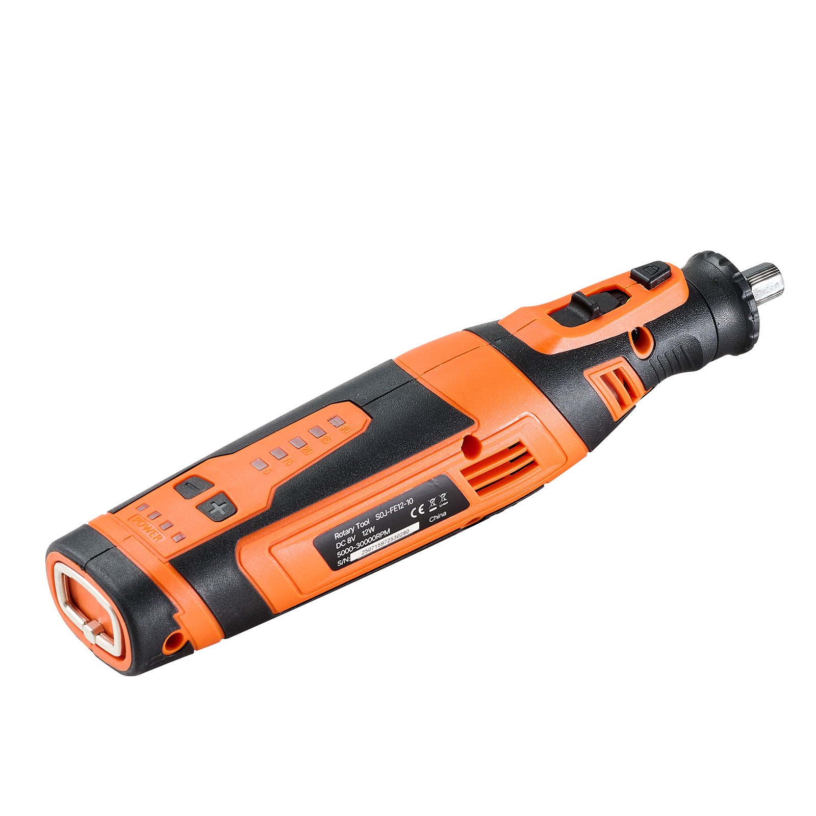 VEVOR 136-tlg. Akku Multifunktionswerkzeug, DC8V tragbares Mini-Rotationswerkzeug, 5 Gang 5000–30000 U/min, zum Gravieren, Schleifen, Polieren, Schnitzen, Schleifen, Schneiden, Heimwerkerhandwerk