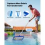 VEVOR Reinigungsset für Pools inkl. 2 abnehmbaren Bürstenköpfen (51/14 cm) & 2 Pool-Skimmernetzen, Reinigungswerkzeugset für eingebaute/oberirdische Pools für Blätter, feines Netz, keine Stangen