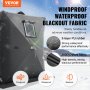 VEVOR Angelzelt 1-2 Personen Anglerschirm Eisangelzelt 1,5x1,5x1,65m Schwarz