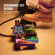 VEVOR Gitarren-Pedalboard, 380 x 145 mm, Aluminiumlegierung, 0,37 kg, Pedalboard für Gitarreneffekte mit Tragetasche, hochwertiger fester Klettverschluss-Schultergurt, für 4–6 Gitarrenpedale, klein