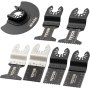 VEVOR 50x Sägeblatter Oszillierendes Zubehör Set HCS+Edelstahl Multitool Segmentsägeblatt 1-3/4 Zoll 1-3/8 Zoll 3-1/2 Zoll Multifunktionswerkzeug Zubehör Set für bevorzugten Werkzeugmarken