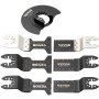 VEVOR 50x Sägeblatter Oszillierendes Zubehör Set HCS+Edelstahl Multitool Segmentsägeblatt 1-3/4 Zoll 1-3/8 Zoll 3-1/2 Zoll Multifunktionswerkzeug Zubehör Set für bevorzugten Werkzeugmarken