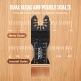 VEVOR 3x Sägeblatt Multifunktionswerkzeug 3,4x9cm Oszillierwerkzeug aus Titankarbid-Stahl Schnellwechselschnittstelle kompatibel mit 95 % der auf dem Markt erhältlichen oszillierenden Werkzeuge