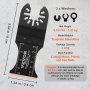 VEVOR 3x Sägeblatt Multifunktionswerkzeug 3,4x9cm Oszillierwerkzeug aus Titankarbid-Stahl Schnellwechselschnittstelle kompatibel mit 95 % der auf dem Markt erhältlichen oszillierenden Werkzeuge