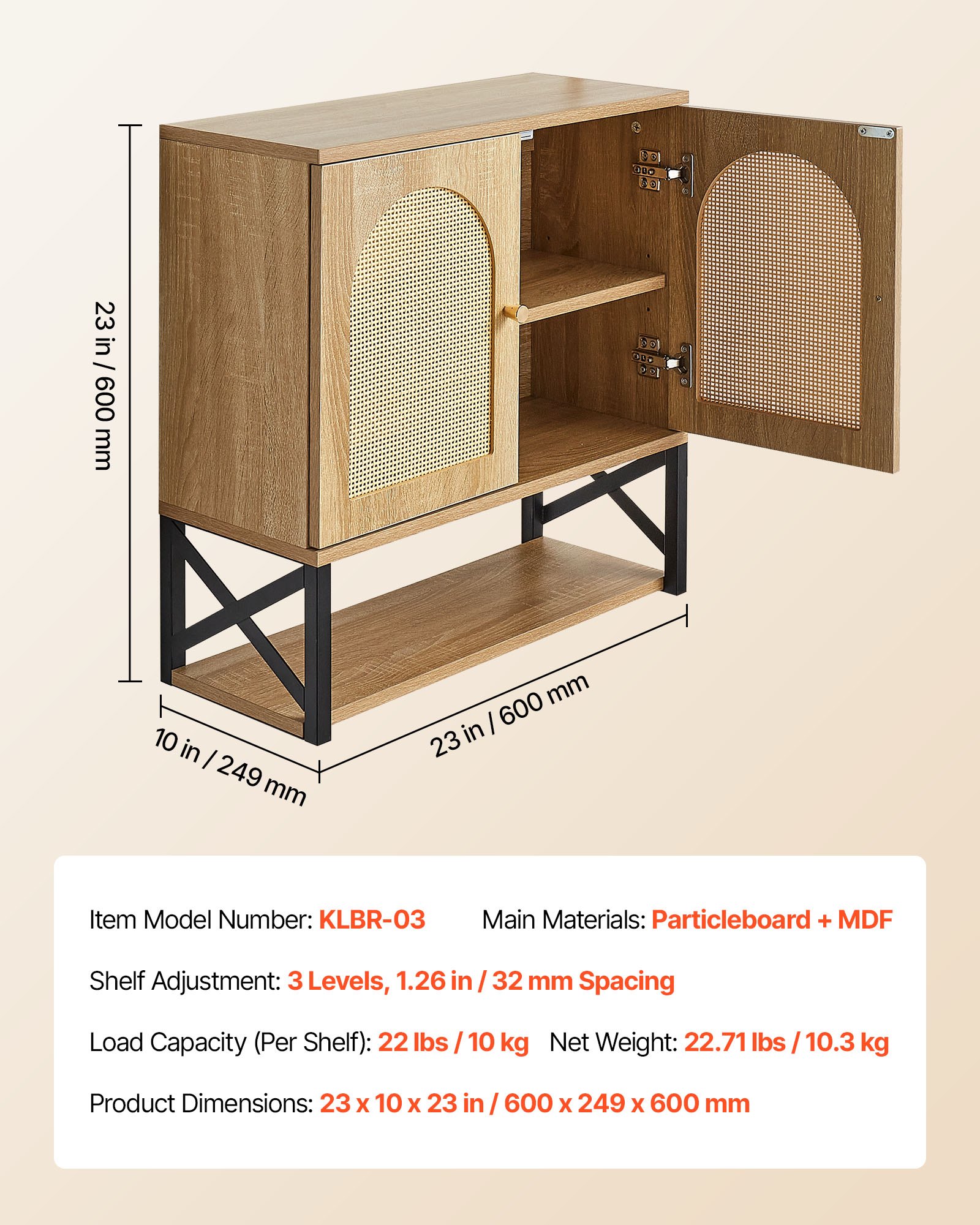 VEVOR Badezimmer Wandschrank Medizinschrank mit 2 Türen & verstellbaren Regalen (3 Höhenstufen), Aufbewahrungsschrank Hängeschrank mit offener Trennwand für Küche Toilette Waschküche