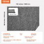 VEVOR Carpet Tiles, 275x366cm, Protective Padding, 6mm Thick, Double-Sided Felt, Flooring, Premium Comfort Carpet Underlay, Carpet Cushion, Safe for All Floors, Grey