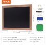 VEVOR Kreidetafel Magnetisch mit Holzrahmen 457,2 x 609,6 m, Magnetsammelbrett 381 x 534 mm, Vertikalen oder Horizontalen Aufhängen inkl. 2 Kreidemarkers & Radiergummi & Tuch, Wandmontage Aufsteller