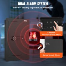 VEVOR Waffentresor Wandmontage Schlüssel Tastenfeld Safe Tresor 3-stufig
