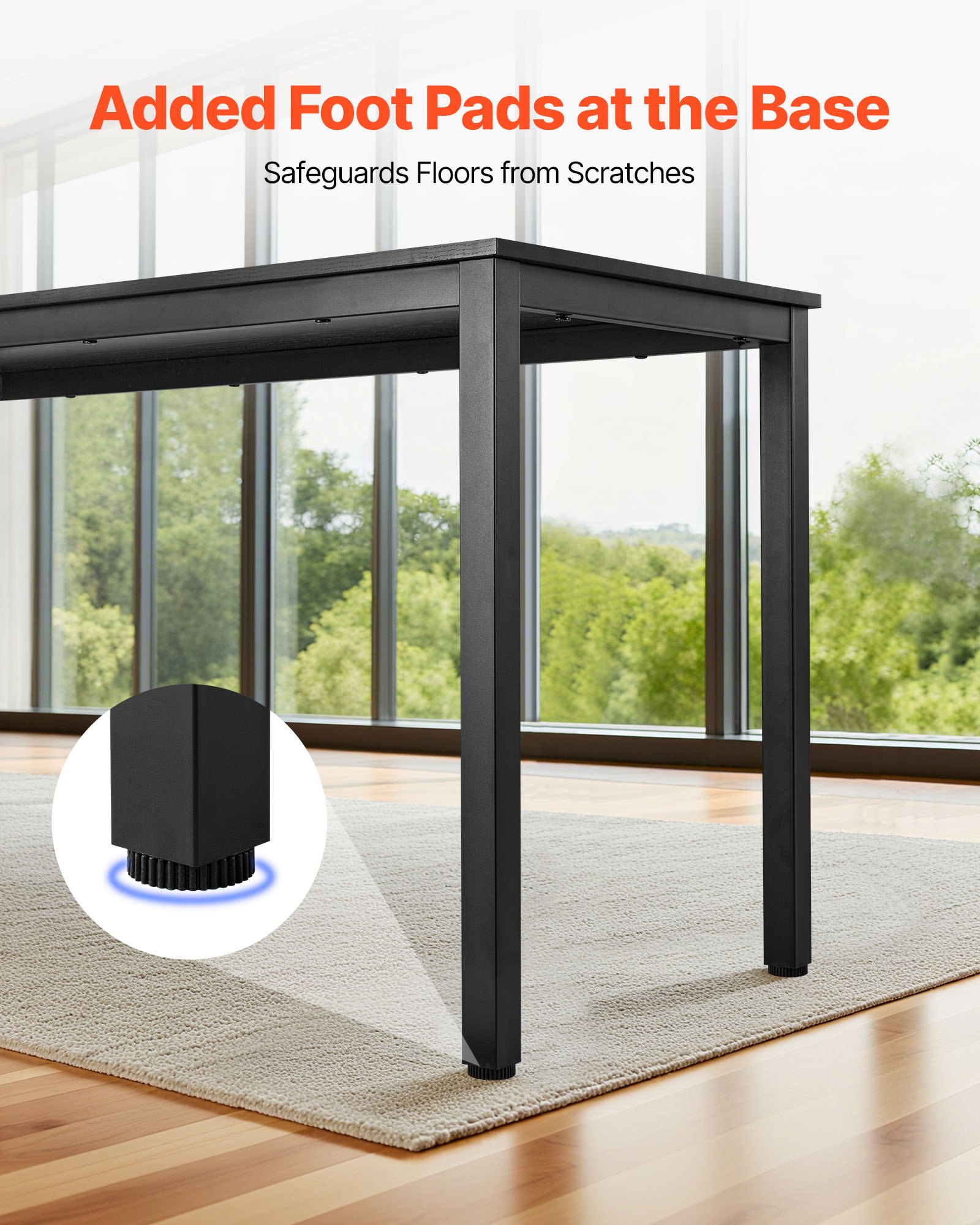 VEVOR Konferenztisch Besprechungstisch für 16 Personen 6-tlg. 140 x 60 cm (pro) rechteckiger Kombinationsschreibtisch Meetingtisch Mehrzwecktisch Pausentisch mit Metallbeinen für Büro Konferenzraum