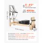 VEVOR Pilates Reformer mit Half Tower 2400 x 735 x 1990 mm aus Ahornholz Ideal für Heimgebrauch & Fitnessstudio, bis 181 kg Belastbar, mit Jumpboard, Federn, Pilates-Box und Verstellbarer Kopfstütze