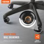 VEVOR Bürostuhl Rollen(5er Set) φ50,8MM Ersatz-Hartbodenrollen aus Polyurethan Schreibtischstuhl Rollen 200kg Tragfähigkeit Drehstuhlrollen Ideal für Bürostühle Gaming-Stühle Drehstühle