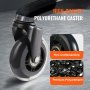 VEVOR Bürostuhl Rollen(5er Set) φ76,2MM Ersatz-Hartbodenrollen aus Polyurethan Schreibtischstuhl Rollen 59kg Tragfähigkeit Drehstuhlrollen Ideal für Bürostühle Gaming-Stühle Drehstühle