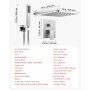 VEVOR Duscharmatur Regenduschsystem fürs Badezimmer Duschsystem mit 305 mm quadratischen Regenduschkopf & Handbrause, wandmontierte Badezimmerarmaturen mit Messingventil & Zierset, gebürstetes Nickel