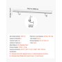 VEVOR Wandmontiertes Treppengeländer 1005mm mit 113,4kg Tragkraft Silber, Wandhandlauf für Innentreppen Keller & Flure, Rundrohr aus Edelstahl, Sicherheitsgriff für Senioren, mit Montagematerial