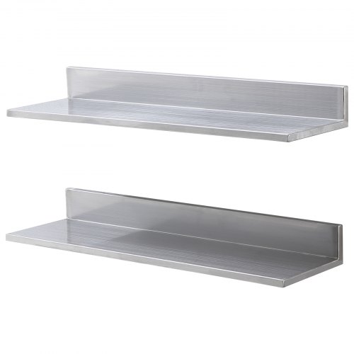 VEVOR Gewürzregal Wandregal 2-teilig, Hängendes Küchenregal 762 x 218 x 85 mm, Schweberegal Edelstahl 20 kg Belastbar, Regalbrett Wandboard