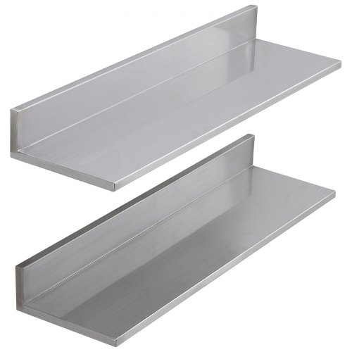 VEVOR Gewürzregal Wandregal 2-teilig, Hängendes Küchenregal 762 x 218 x 85 mm, Schweberegal Edelstahl 20 kg Belastbar, Regalbrett Wandboard