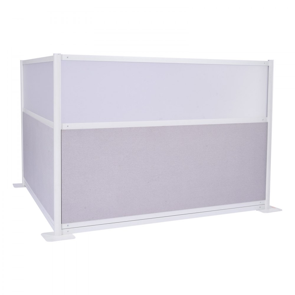 VEVOR Trennwände, Sichtschutzwände, 2er-Pack, 183 x 122 cm, Raumteilerwände, PET-Arbeitsplatz-Wandschirm mit Acrylfenstern, freistehende Paravents, Ideal für Büro, Bibliothek, Schule