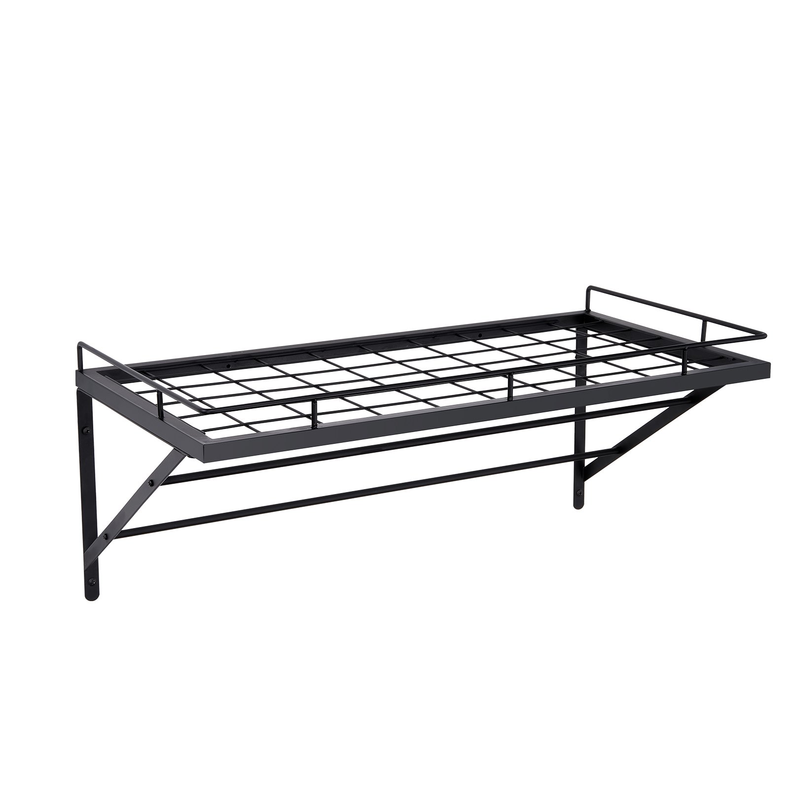 VEVOR Hängend Topf-Rack 61 cm Topf- und Pfannen-Hängeregal, Topf- und Pfannenaufhänger mit 12 S-Haken, 24,94 kg Ladegewicht, Topfhalter Wand ideal für Pfannen, Utensilien, Kochgeschirr in der Küche