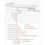 VEVOR Wandklapptisch, 120 x 50 cm, Klapptisch, schwebender Schreibtisch mit Eisenhalterung, zusammenklappbarer Schreibtisch für kleine Räume, Heimbüro, Esszimmer, Waschküche, Küche, Bar, weiß