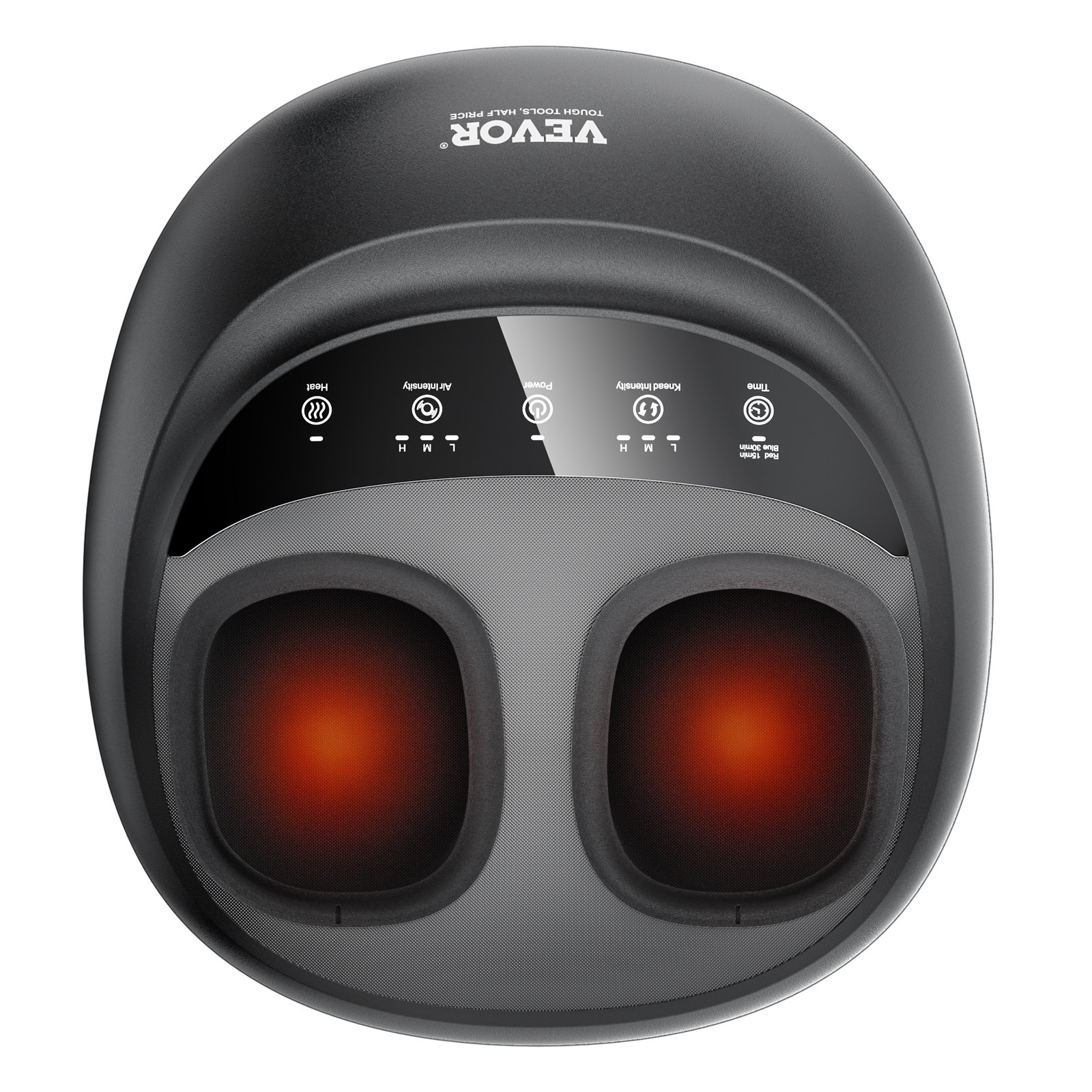 VEVOR Shiatsu-Fußmassagegerät mit Wärme, tiefes Knet-Fußmassagegerät mit Kompression, Schaben, Rollen für Plantarfasziitis, Linderung von Neuropathie-Schmerzen, Fußwärmer für Männer, Frauen