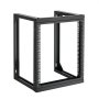 VEVOR 12U Server Rack zur Wandmontage, 68,04 kg max. Tragkraft, Open Frame Netzwerk Rack mit 180-Grad-Torschwingung, Karbonstahl, für 482 mm-IT-Netzwerkgeräte & AV-Geräte, Computerserver, Schwarz