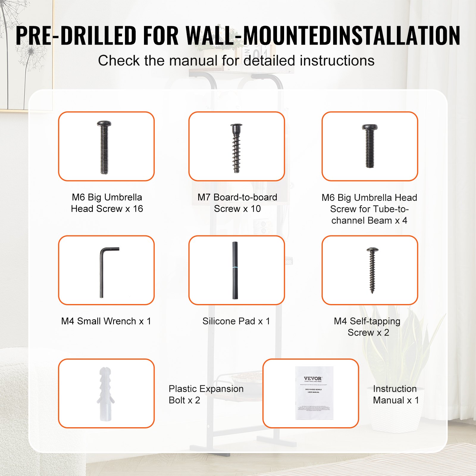 VEVOR Futterstation 500 x 198 x 1450 mm, erhöhte Hundenäpfe, erhöhter Ständer für Hundenapf, Fressnapf, Hundenapfständer, Napfhalter höhenverstellbar, Hundebar für große, mittelgroße & kleine Hunde