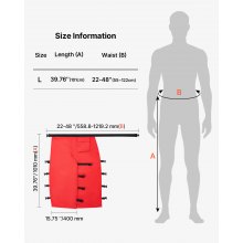 VEVOR Schutzhose 101 cm Schürzen-Stil Forstkettensägen Arbeitshose Klasse B L