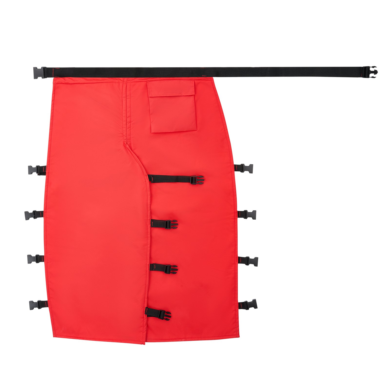 VEVOR Schutzhose, Klasse B, 8-lagige Kettensägenhose im Wickelstil mit Gürtel & Ausrüstungstasche, Kettensägen-Chaps für Männer/Frauen, Sicherheitsausrüstung für Holzfäller & Waldarbeiter, Größe L