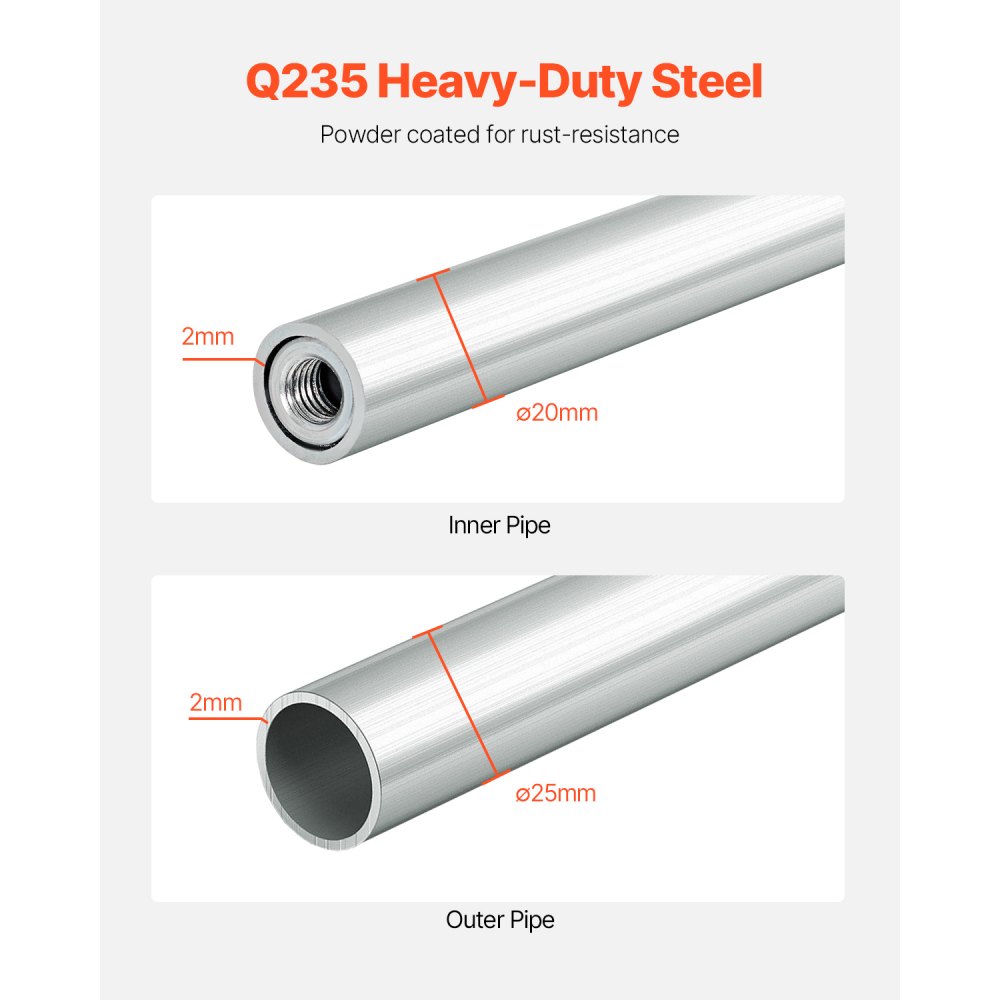VEVOR Reifenregal Reifenständer Garagenregal zur Wandmontage 787-1440 mm verstellbar, Q235 Hochleistungs-Reifenlagerregal aus Stahl für Standardreifen (R355,6 bis R508 mm), max. Tragkraft 181 kg