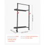 VEVOR Power Cage Klappbar 454 kg Belastbar, Wandmontiertes Power Rack, Multifunktionales Krafttrainingsgerät mit Landminenbefestigung & verstellbaren J-Haken & Klimmzugstange für Heimfitnessstudio