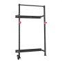 VEVOR Power Cage Klappbar 454 kg Belastbar, Wandmontiertes Power Rack, Multifunktionales Krafttrainingsgerät mit Landminenbefestigung & verstellbaren J-Haken & Klimmzugstange für Heimfitnessstudio