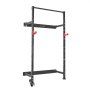 VEVOR Power Cage Klappbar 454 kg Belastbar, Wandmontiertes Power Rack, Multifunktionales Krafttrainingsgerät mit Landminenbefestigung & verstellbaren J-Haken & Klimmzugstange für Heimfitnessstudio